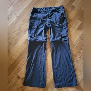 Prank charcoal gray 3-way convertible pants